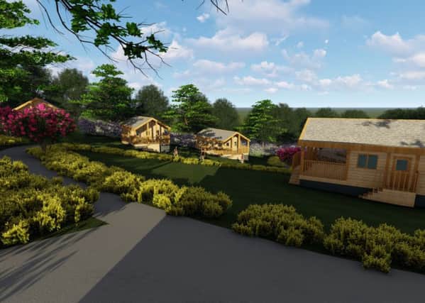 An artist's impression of the proposed chalets. Image from David Wilson.