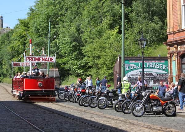 Classic Motorcycle Day at National Tramway Museum in Crich.