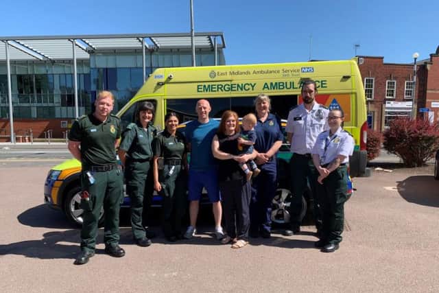 East Midlands Ambulance Service this week reunited baby Tommy in an emotional but very happy reunion with the team which saved his life back in January.