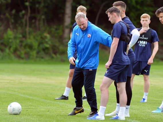 John Sheridan will put the players through their paces in front of fans