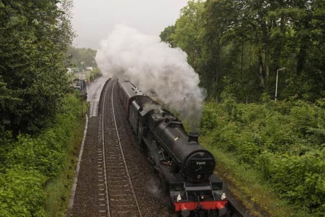 Steam locomotive Leande hauling the Coast to Coast Express (Liverpool to Scarborough) into the Totley Tunnel at Grindleford in June 2017. Photo: Michael Hardy.