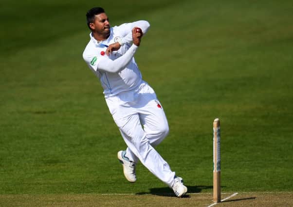 Ravi Rampaul in action for Derbyshire (PHOTO BY: Harry Trump/Getty Images).