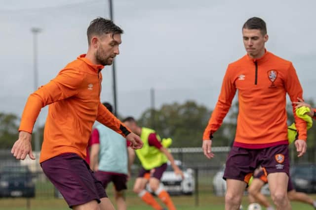 Jay O'Shea training with his new club (Pic: Ant Sartori/Brisbane Roar FC)