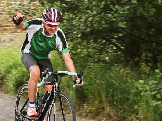 Chesterfield cyclist Mark Travers has completed the 'Everesting Challenge' to raise money for disabled children's charity, Newlife. Photo: Dawn Queen Photography.