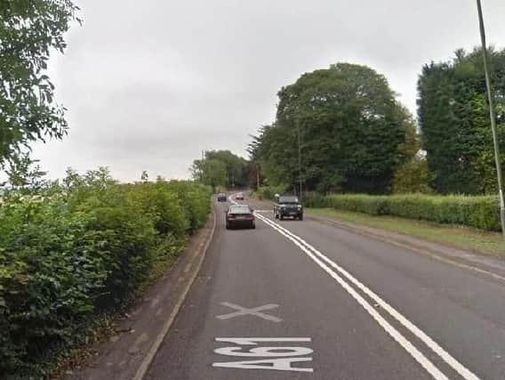 The 'crash' has been reported on the A61. Pic: Google Images.