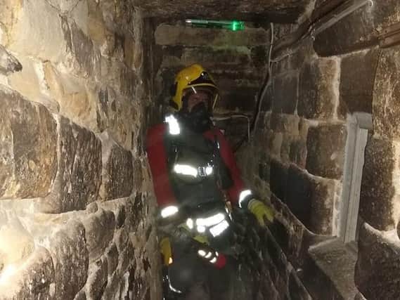 Derbyshire Fire Service spent an evening on exercise at the crooked spire with the aim of preventing Chesterfield's own "Notre Dame fire"