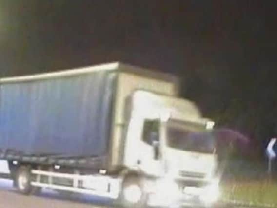 The lorry was driven the wrong way down the M1.