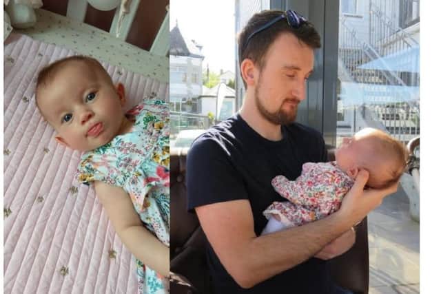 Baby Eva with dad Matt Kent-Ellis.