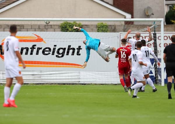 Action from Belper Town's game against Portadown (Pic: David McGuiness)