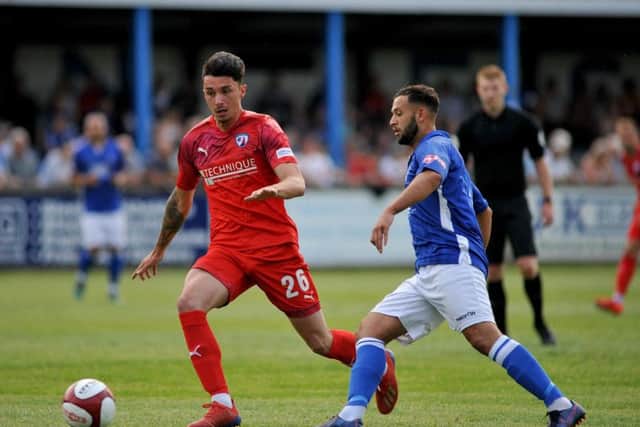 Anthony Spyrou in action against Matlock Town