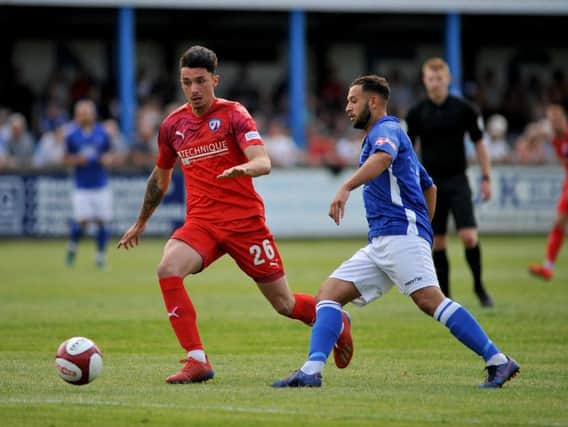 Anthony Spyrou in action against Matlock Town