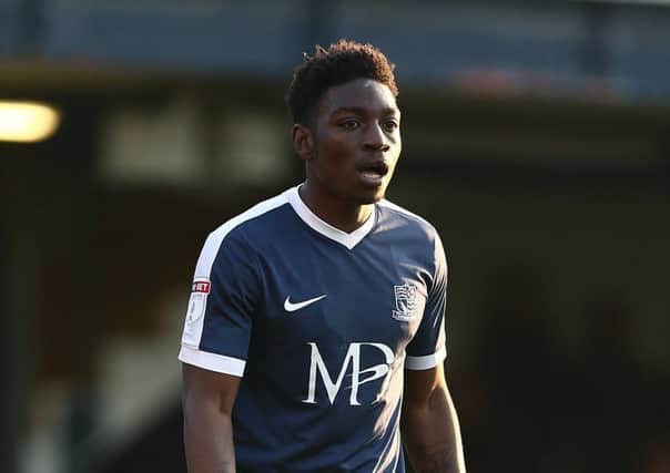 SOUTHEND, ENGLAND - FEBRUARY 18:  Jermaine McGlashan of Southend United in action during the Sky Bet League One match between Southend United and Northampton Town at Roots Hall on February 18, 2017 in Southend, England.  (Photo by Pete Norton/Getty Images)