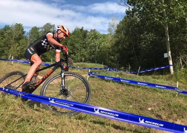 Tim Gould in action at the World Mountain-Bike Championships in Canada.