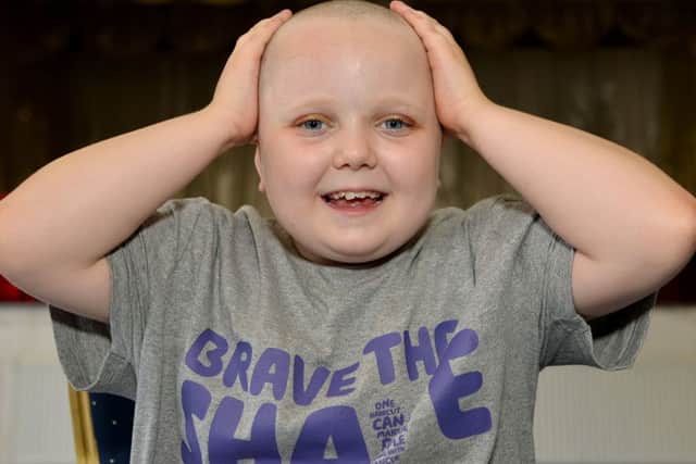 Eight year old Freya Thornton braved the shave for Macmillan Cancer Support