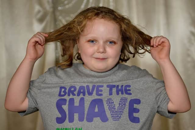 Eight year old Freya Thornton braved the shave for Macmillan Cancer Support