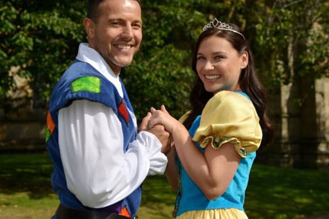 Pictured from left are Lee Latchford-Evans as Jack and Andrea Valls as Princess Jess.