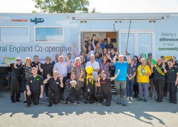 Fundraisers at the Co-op in Ripley supporting dementia sufferers during a charity day.