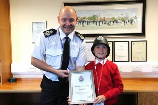 Rufus received a certificate of appreciation for his actions