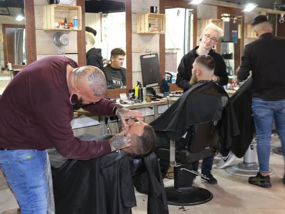 Less than Zero barbers in Chesterfield.