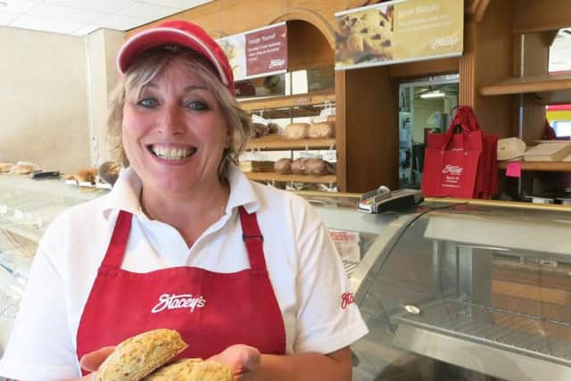 Sara Littlewood from Stacey's Bakery's South Street shop in Ilkeston.