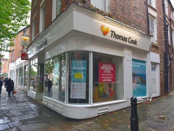 The Thomas Cook store on Low Pavement in Chesterfield town centre.