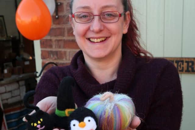 Kayleigh Reddish of Obviously Oxcroft has hand made these felt figures. for a fiver apiece.