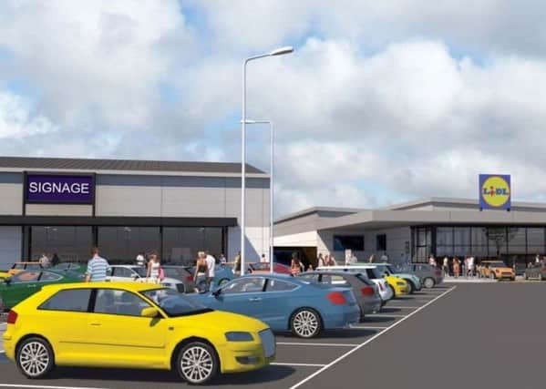 An artist's impression of the planned Lidl at Long Eaton, Derbyshire