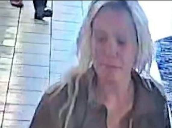 Police would like to trace the woman pictured as they believe she may be able to help them with their investigation.