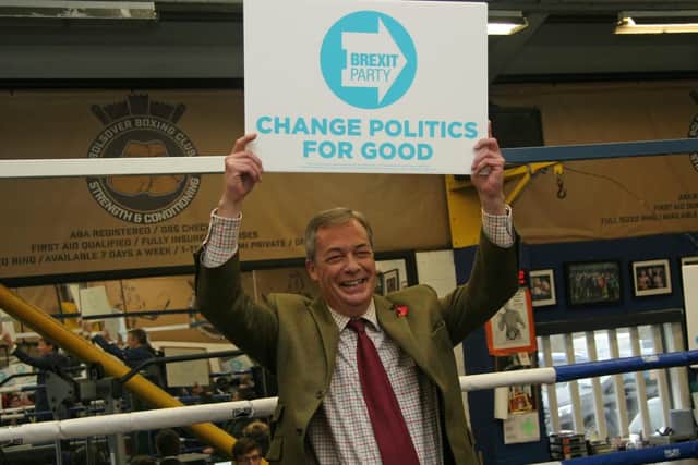 Nigel Farage at Bolsover Boxing Club.