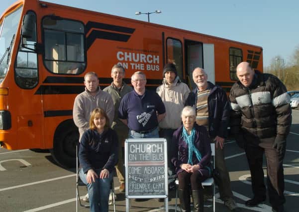 The Church on a Bus team and some of their regular customers in Matlock