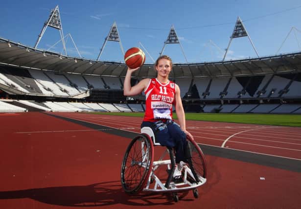 Paralympic wheelchair basketball player Maddie Thompson.