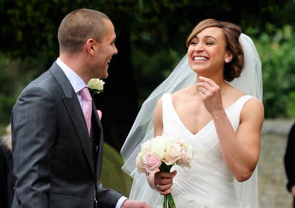 18/05/2013
Olympic athlete and gold medalist Jessica Ennis MBE at her wedding to Andy Hill at Hathersage Church, Derbyshire.

Glen Minikin / rossparry.co.uk