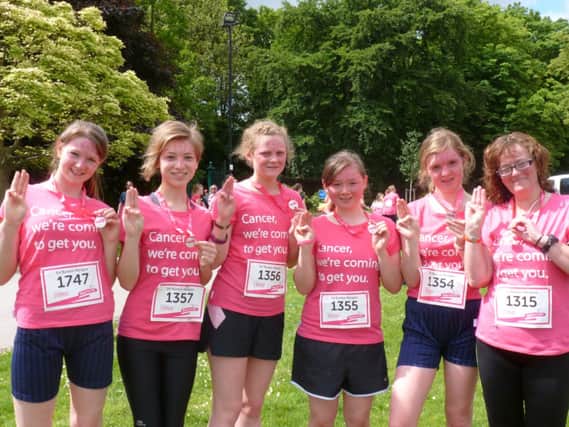 The 1st Buxton Rangers, Rachael Millwood, Lucy Kelly, Amy Beresford, Rebecca Fisher, Lucy Evans and their leader Lesley Crowther, took part in the Chesterfield 5k Race for Life on, Sunday, 16th June.