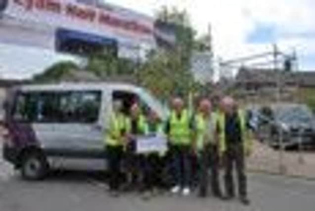 Pictured  Alan Sisson, Steve Brown, Lynn Jackson (Chair, Bakewell and Eyam Community Transport) , Tony Parson, Barry Lomas, and Chris Mason.