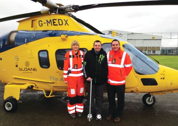 Roger Quinn and the air ambulance crew that saved his life