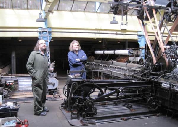 Hairy Bikers Si and Dave discuss how to get the spinning mule  running again at Masson Mills.
See more of their adventures at Masson Mills, Matlock Bath in "The Hairy Bikers: Restoration Road Trip".- Episode 2 on BBC 2 on Sun 18th August at 9pm. (The series starts this Sun BBC 2 at 9pm)