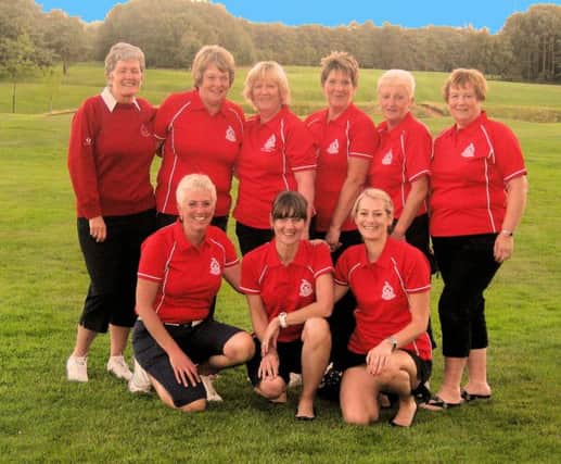 Buxton and High Peak Golf Club ladies team: Lisa Walker, Joanne ODwyer, Gill Morris, Janet Clark, Cheryl Scowen, Gill Godfrey, Linda Green, Liz Gee & Janet Gill.