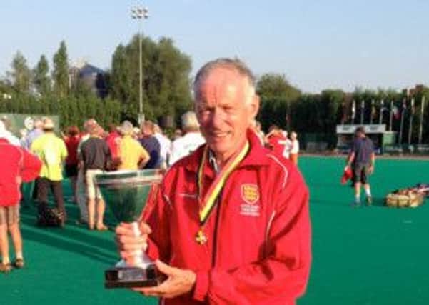 Buxton's Peter Danson, who captained England Over 70s hockey team to win the European Cup in Antwerp in August.