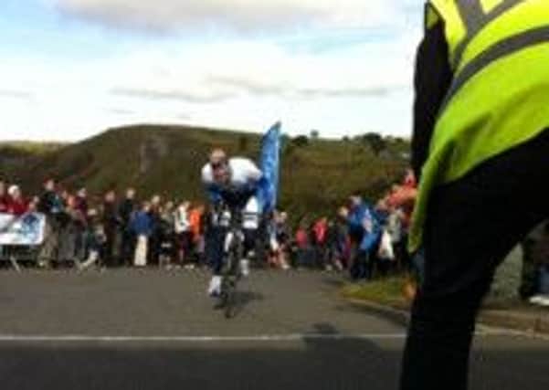 Pictured is a Sheffrec cycle club rider at the 2012 Monsal Hill Climb.