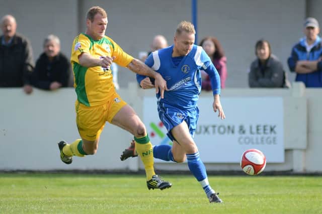 Buxton FC v North Ferriby Utd, Lee Morris and former Silverlands favourite Greg Anderson