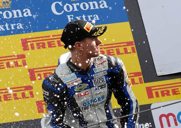High Peak's Christian Iddon took victory in round ten of the British Supersport Championship at Assen, in Holland. Photo: Sam Farrington - www.moto-media.co.uk.