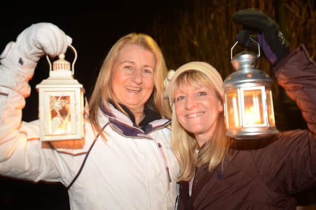Bakewell charity night walk, Ros Scott and Mandy Knibbs