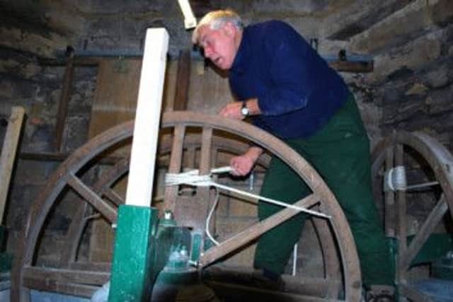 Jim Heading who installed the new bell ropes in Ashover