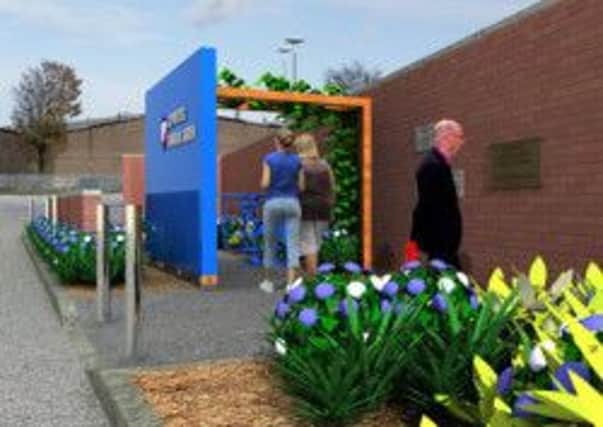Pictured is an artist's impression of Chesterfield FC's planned memorial garden in honour of players and club officials killed during World War One and Two.