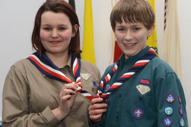 World Jamboree scouts, Rebecca Sharp and Oliver Morrison-Chapman