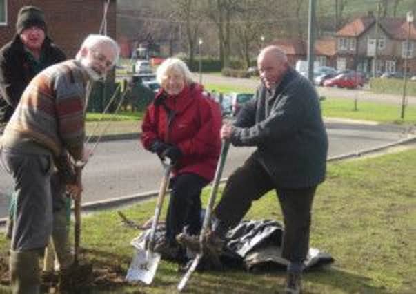 Bolsover Civic Society members Bernard Haigh, Rita and Mick Reed and Geoff Davis are pictured planting trees as part the Million Trees scheme.