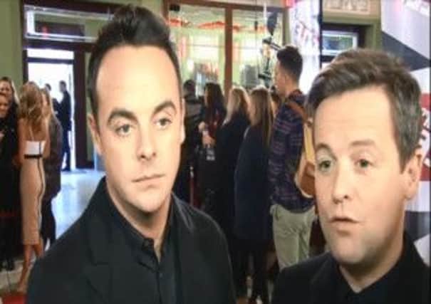 ANT AND DEC AT BGT LONDON