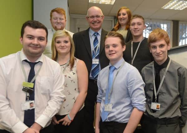 Chesterfield College Principal Trevor Clay celebrates their apprenticeships success with the Apprenticeship Academy Group