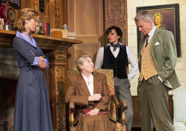 Joanna Croll (Molly Ralston), Anne Kavanagh (Mrs Boyle), Ellie Jacob (Miss Casewell) and Christopher Gilling (Major Metcalf).