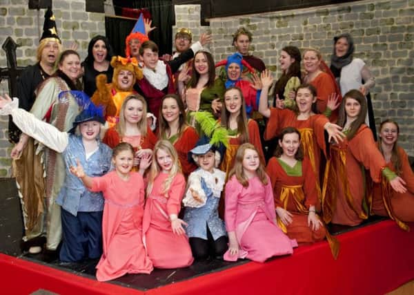 The cast for Whitwell Players latest production 'Camelot the Panto'